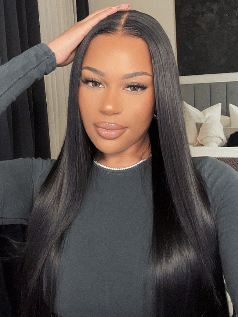 Sunber Soft and Silk Straight Wig 13x4 Pre Everything Lace Front Wigs Human Hair Wig With Pre Cut