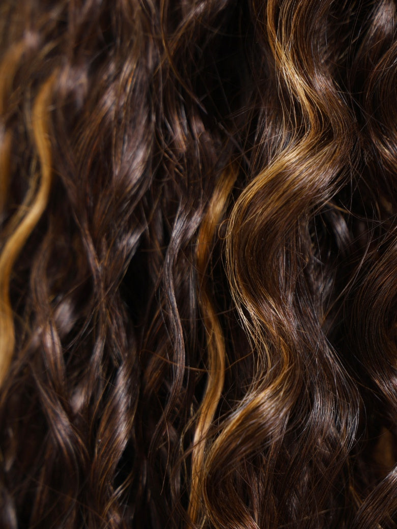 Extra 50% OFF | Sunber Sunber Piano Brown Highlight Curly 7x5 Bye Bye Knots Pre Cut Lace Wig