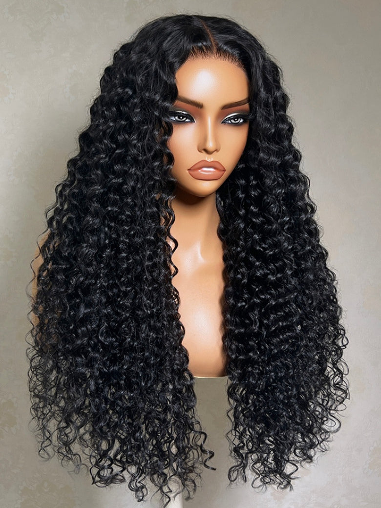 Sunber 13x4 Pre Everything Deep Curly Wig With Full Ends And Elastic Drawstring