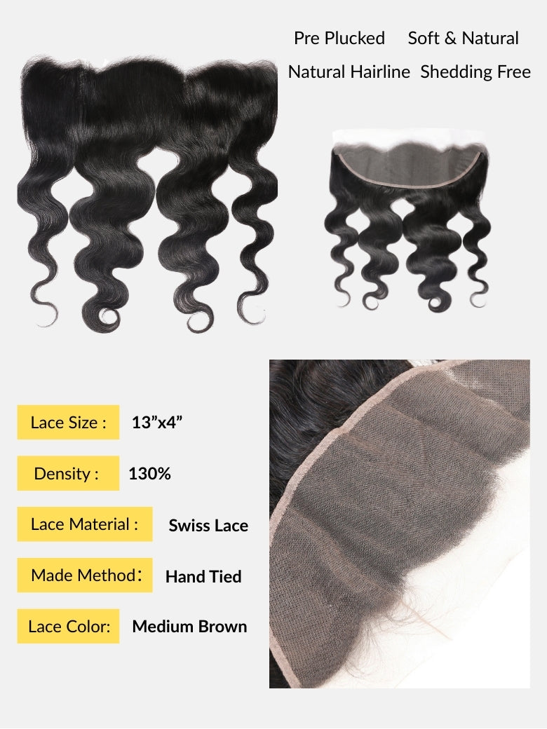 Flash Sale Sunber Hair 1pc Body Wave 13*4 Ear to Ear Lace Frontal