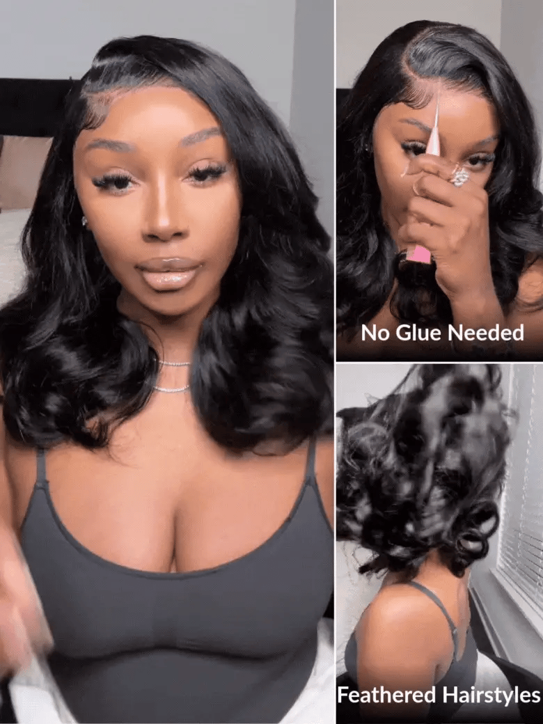 Sunber 180% Density 13x4 Pre Everything Lace Frontal Feathered Hairstyles Wig With Layered Haircuts Flash Sale