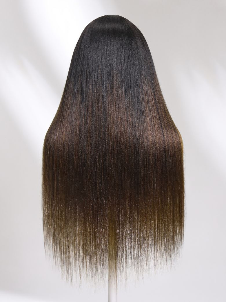 Sunber Glueless Chestnut Brown Yaki Straight Wave Wig Upgrade New V Part Wig Yaki Straight No Leave Out Protective Styles Flash Sale