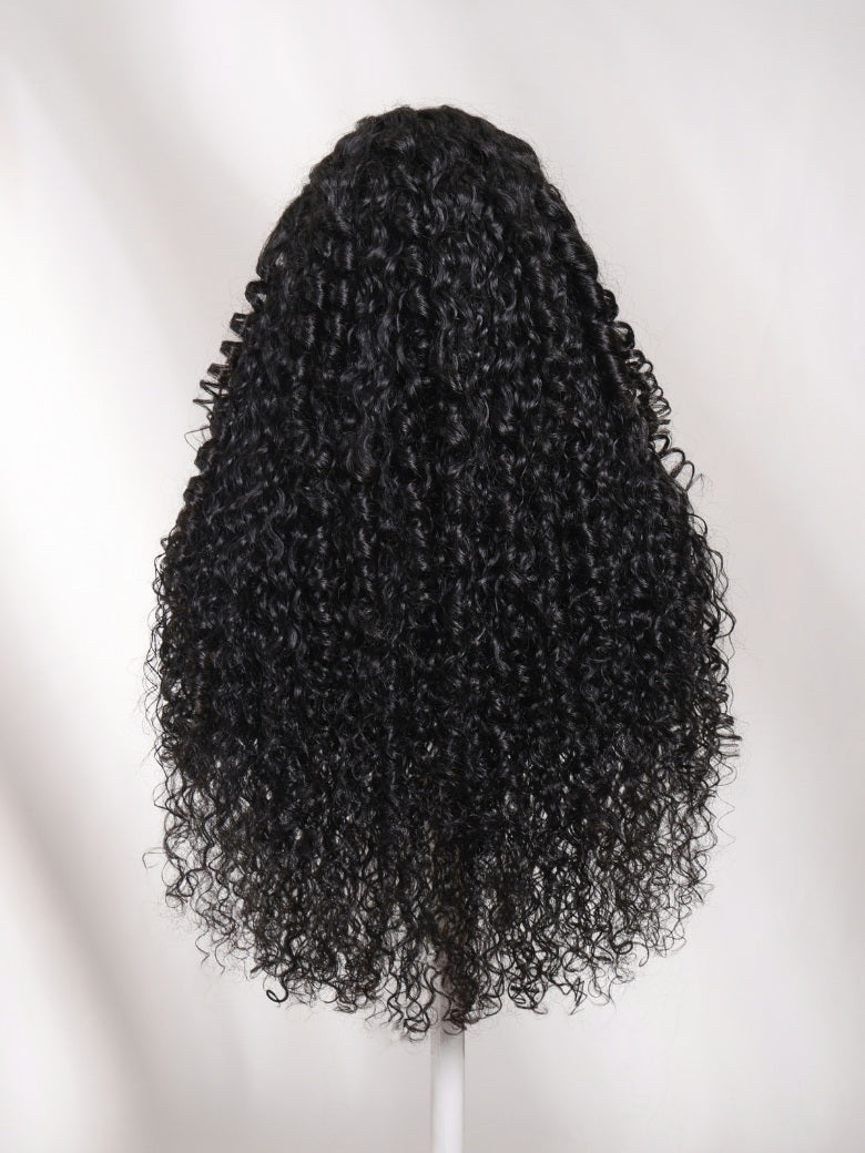 Sunber 13x4 Pre Everything Side Part Springy curls With a Natural Coily Lace Frontal Wig With Invisi Drawstring