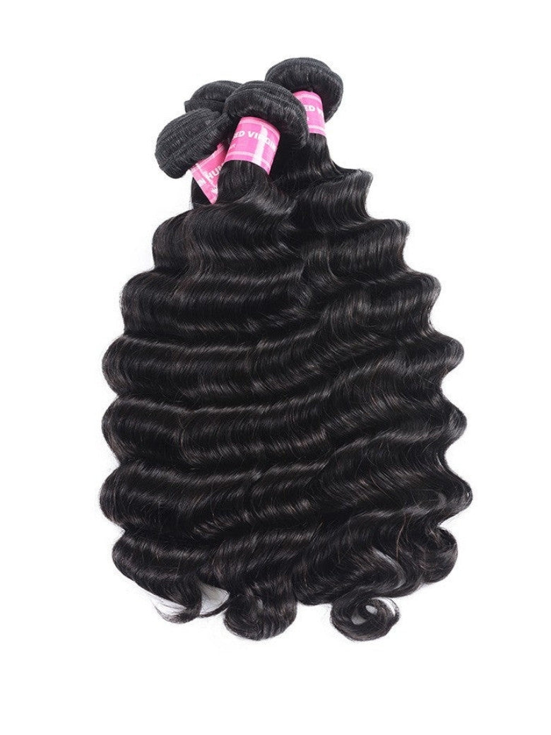 Sunber Hair 100% Unprocessed Human Virgin Hair 4 Bundles Loose Deep Wave Hair