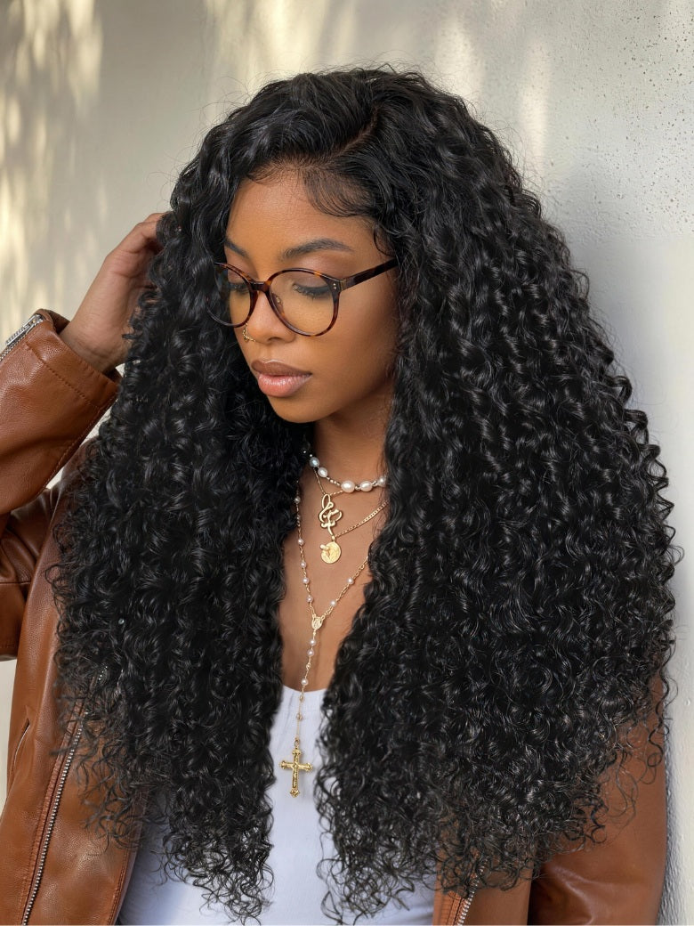 Sunber 13x4 Pre Everything Side Part Springy curls With a Natural Coily Lace Frontal Wig With Invisi Drawstring