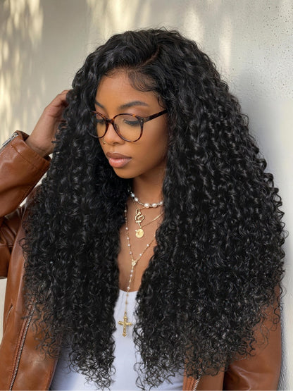 Sunber 13x4 Pre Everything Side Part Springy curls With a Natural Coily Lace Frontal Wig With Invisi Drawstring