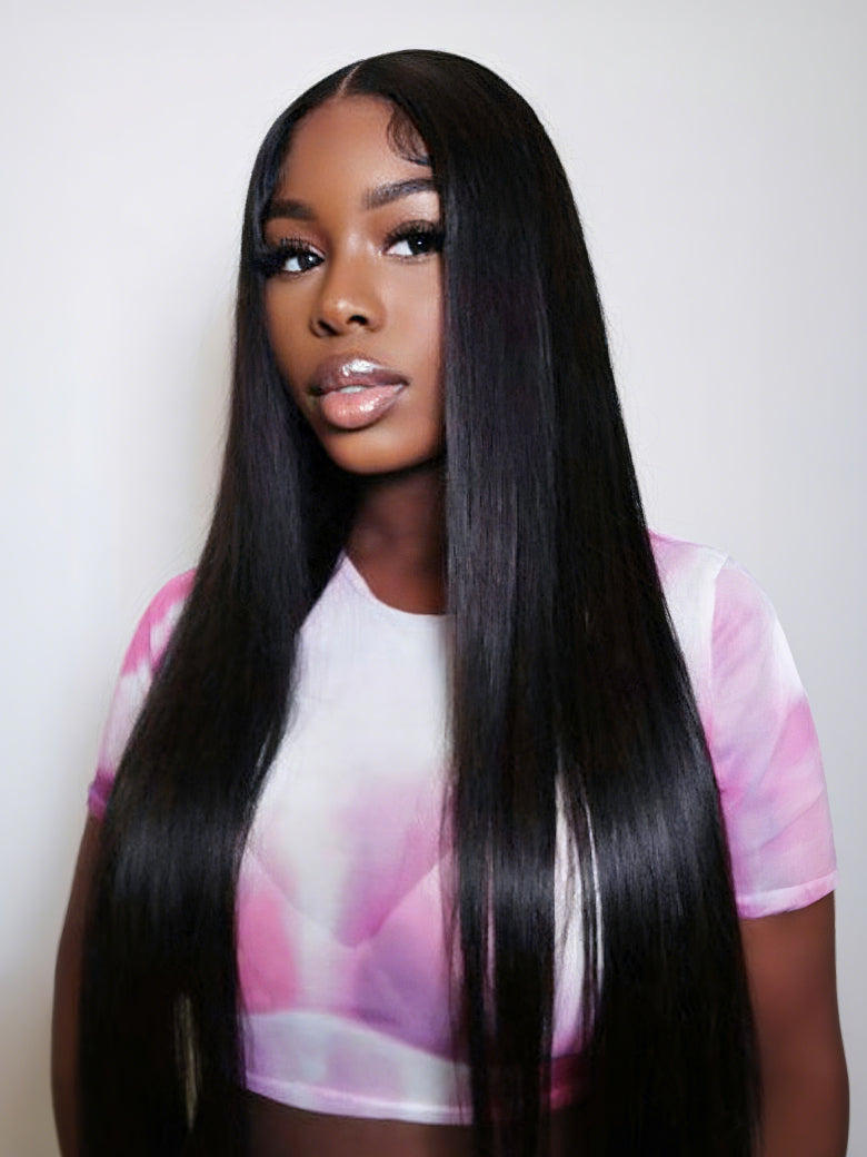 Sunber 180% Density Soft and Silk Straight Full Lace Wig For Women