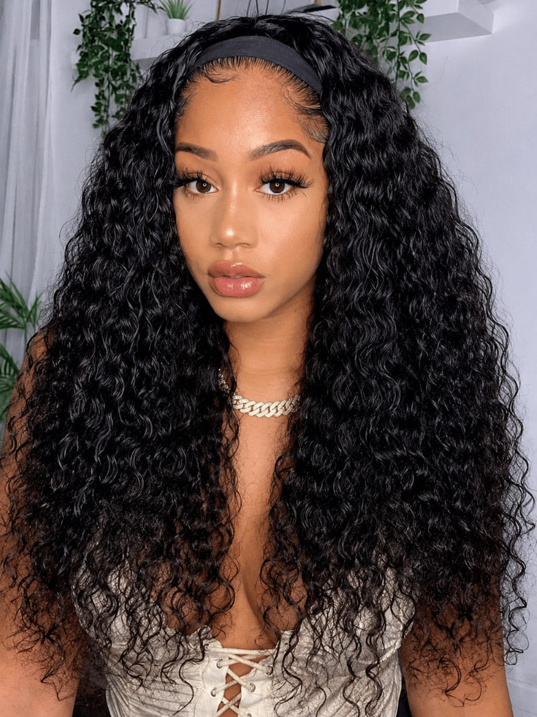 Sunber Headband Half Wig Beginner Friendly 2-IN-1 Switch™ Water Wave Glueless Wig With Flash Sale