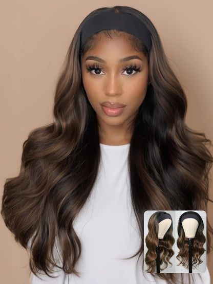 Sunber Balayage Highlight Dark Roots Body Wave Wear And Go Glueless Headband Wigs Flash Sale