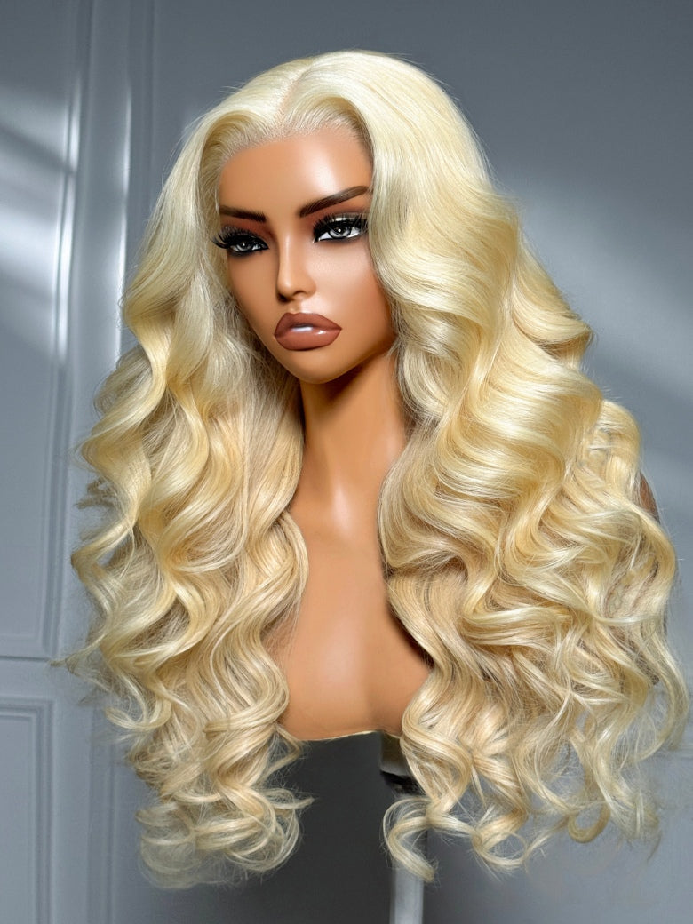 Sunber 613 Blonde Body Wave 13x4 Pre Cut Lace Frontal Wig With Invisi Drawstring For Beginners Flash Sale