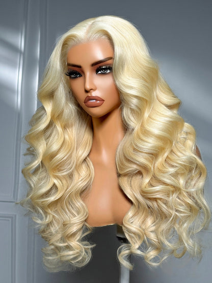 Sunber 613 Blonde Body Wave 13x4 Pre Cut Lace Frontal Wig With Invisi Drawstring For Beginners Flash Sale