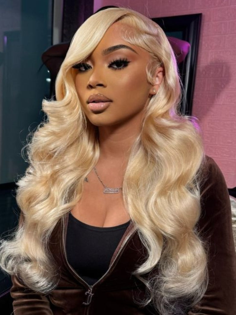 Sunber 613 Blonde Body Wave 13x4 Pre Cut Lace Frontal Wig With Invisi Drawstring For Beginners Flash Sale