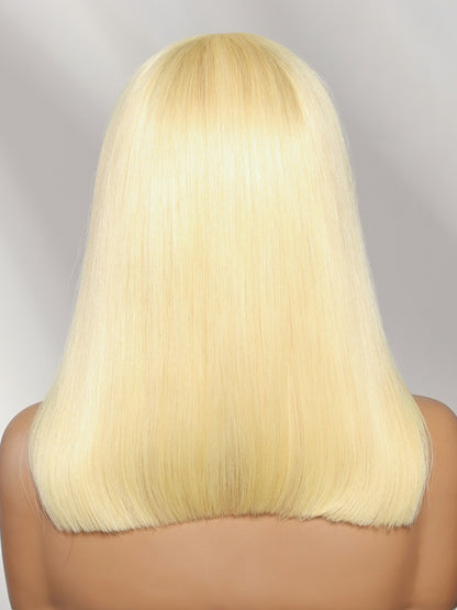 Sunber 613 Blonde Sleek Straight Bob 13x4 Lace Frontal Wig With Invisi Drawstring Flash Sale