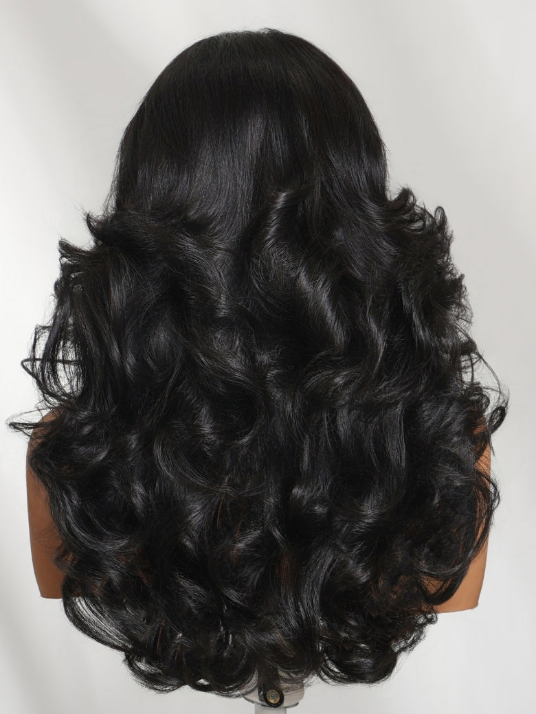 Sunber 180% Density 13x4 Pre Everything Lace Frontal Feathered Hairstyles Wig With Layered Haircuts Flash Sale