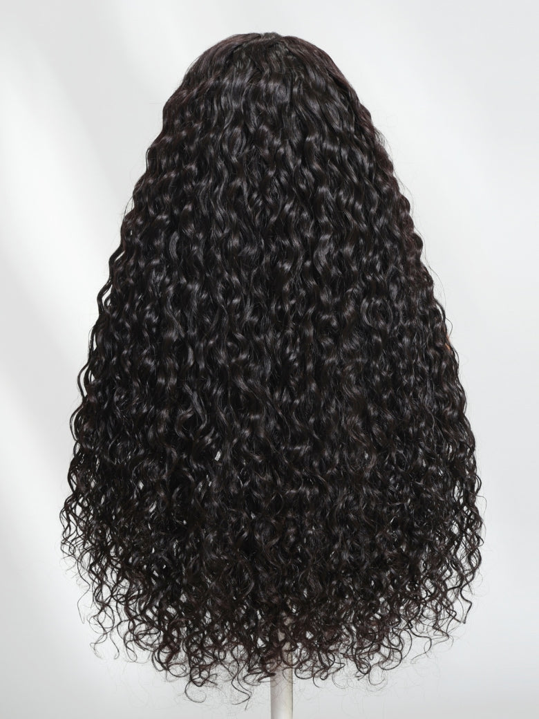 Sunber High-Quality Wet and Wavy 13x4 HD Pre Everything Lace Front Wigs Water Wave Human With Elastic Drawstring Hair Wigs
