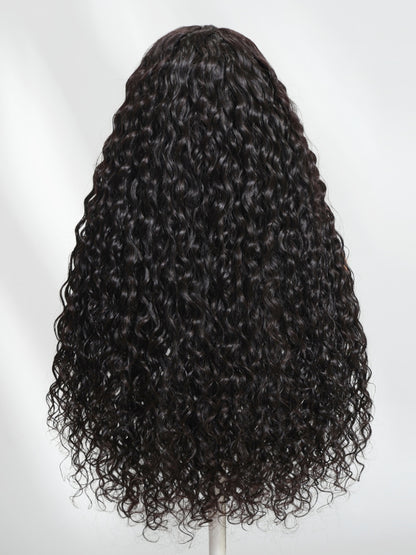 Sunber High-Quality Wet and Wavy 13x4 HD Pre Everything Lace Front Wigs Water Wave Human With Elastic Drawstring Hair Wigs