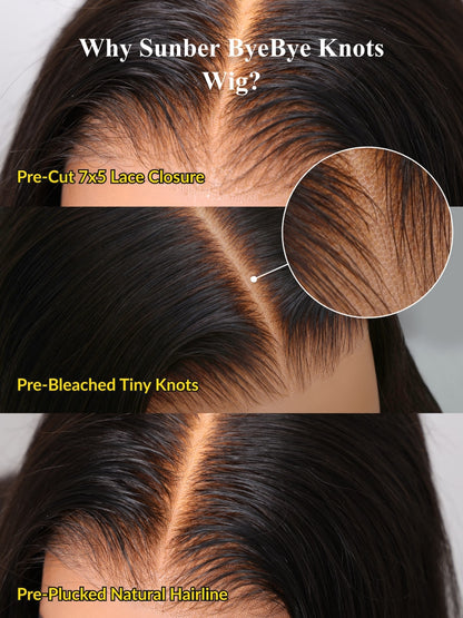 Extra 70% OFF | Sunber Water Wave 7x5 Glueless Pre Cut Lace Grab And Go Human Hair Wig