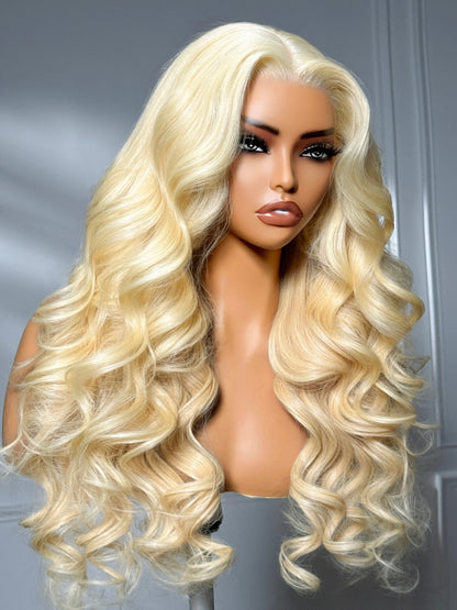 Sunber 613 Blonde Body Wave 13x4 Pre Cut Lace Frontal Wig With Invisi Drawstring For Beginners Flash Sale