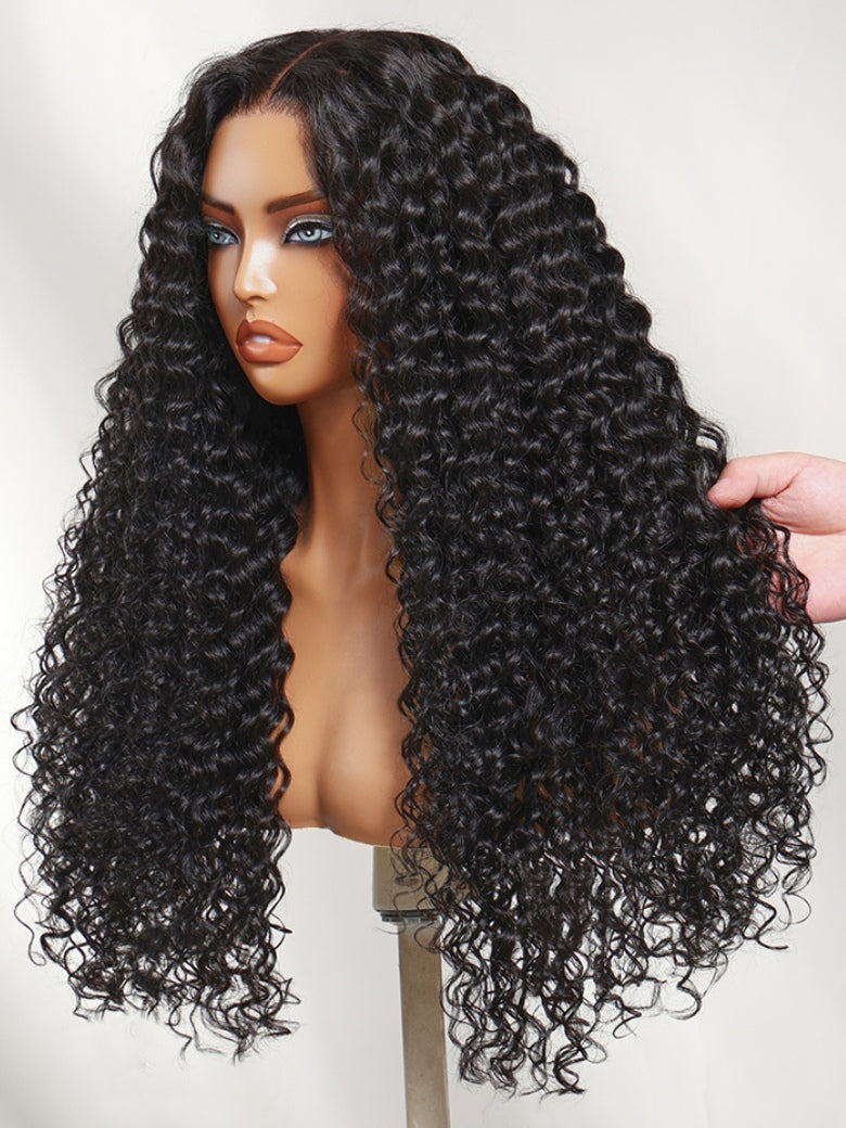 Sunber 13x4 Pre Everything Deep Curly Wig With Full Ends And Elastic Drawstring