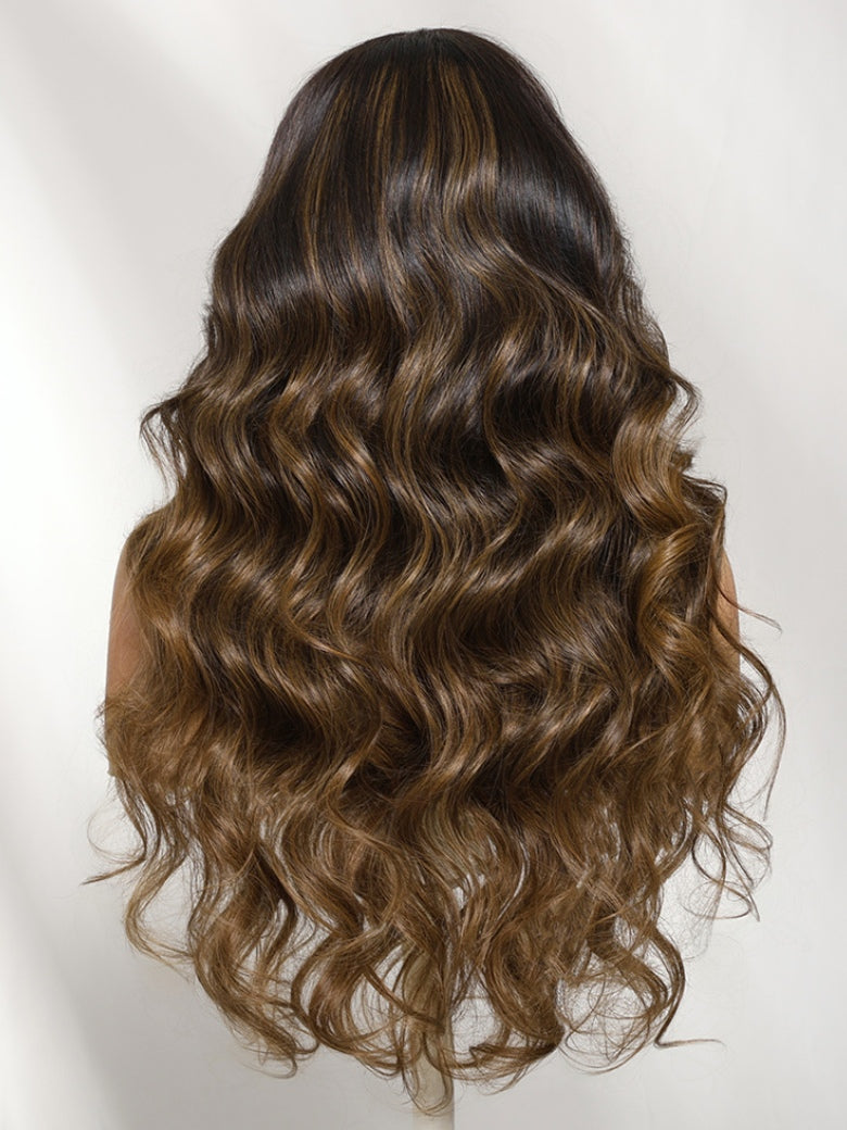 Sunber Ombre Caramel Brown Balayage 13x4 Pre Everything Body Wave With Invisi Drawstring