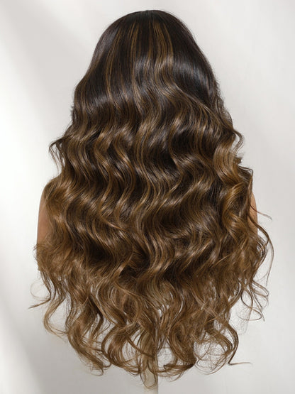 Sunber Ombre Caramel Brown Balayage 13x4 Pre Everything Body Wave With Invisi Drawstring