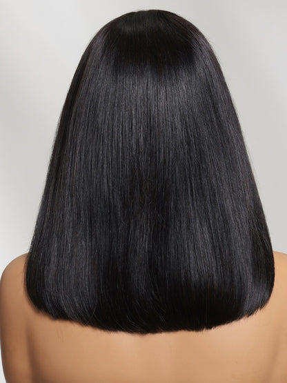 Sunber 7x5 No Slip Pre-Cut Lace Blunt Cut Silky Straight Bob Wig With Elastic Drawstring Flash Sale