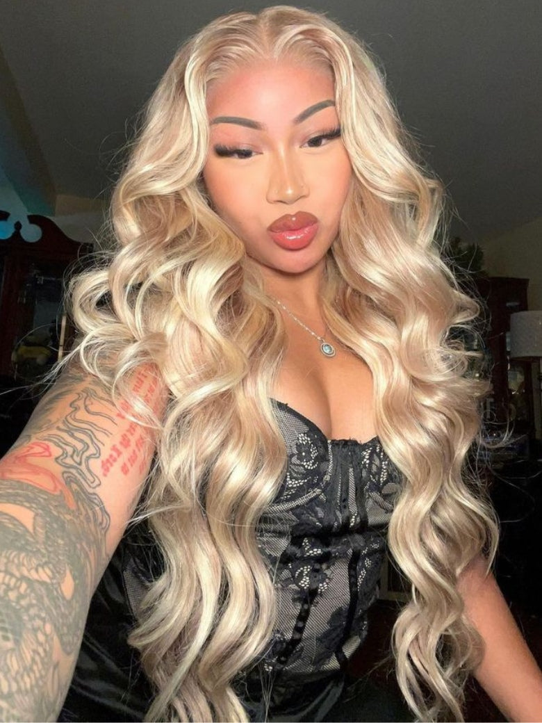 Sunber 613 Blonde Body Wave 13x4 Pre Cut Lace Frontal Wig With Invisi Drawstring For Beginners Flash Sale