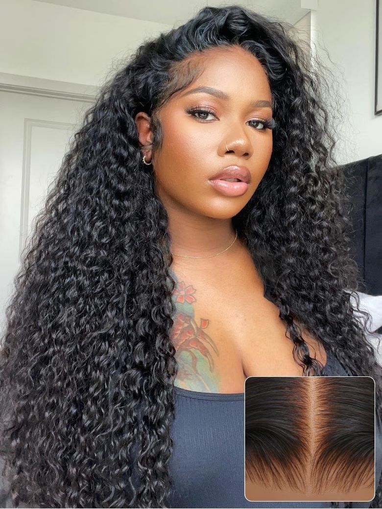 Sunber High-Quality Wet and Wavy 13x4 HD Pre Everything Lace Front Wigs Water Wave Human With Elastic Drawstring Hair Wigs