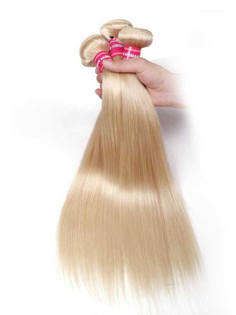 Sunber Hair Blonde 613 Hair Weave 3 Bundles Straight Hair Virgin Human Hair Weft