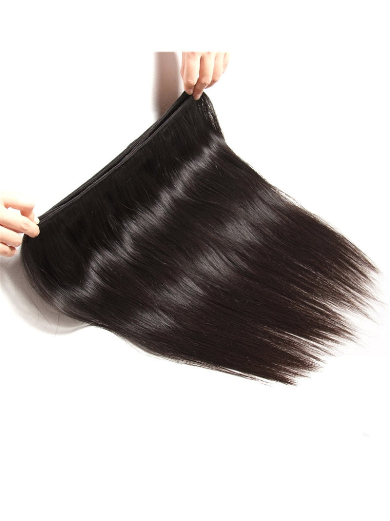Sunber Hair Brazilian Virgin Hair Silky Straight Hair 3 Bundles Human Hair Weaves With 4x4 Lace Closure Flash Sale