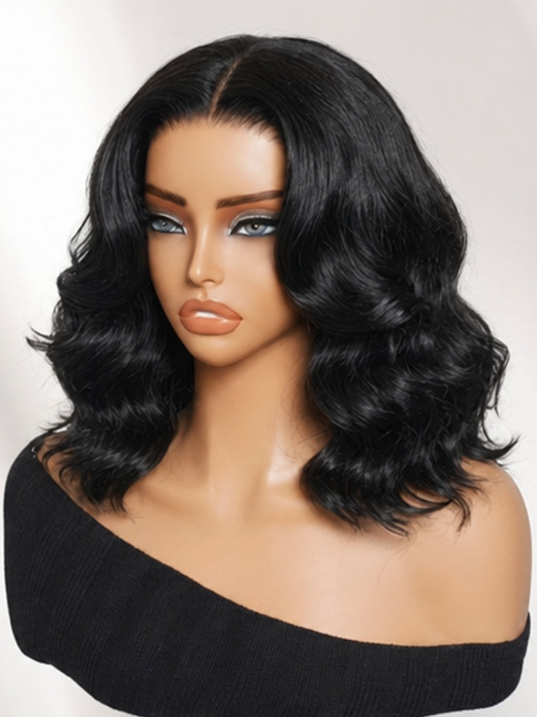 Sunber 13x4 Pre Everything Body Wave Shoulder Length Wavy Bob Wig With Face-Framing Layers Flash Sale
