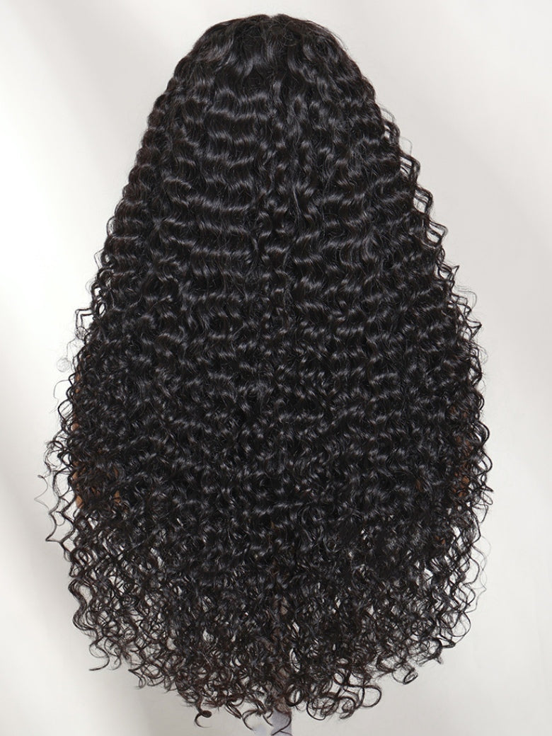 Sunber 13x4 Pre Everything Deep Curly Wig With Full Ends And Elastic Drawstring