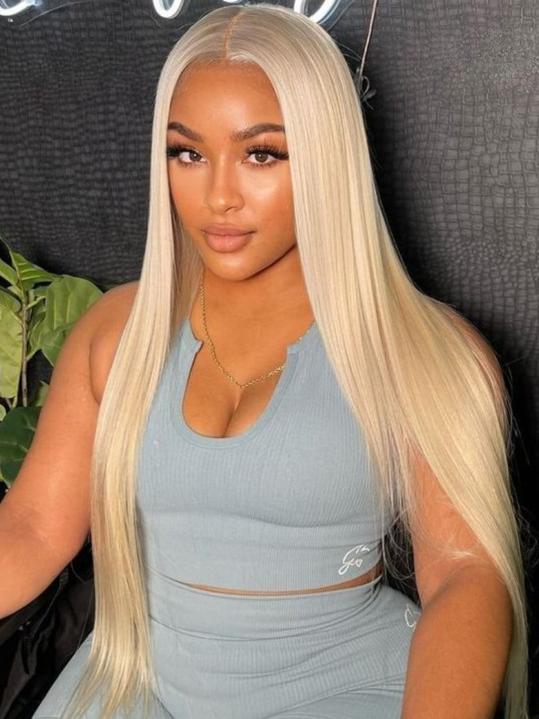 Sunber Hair Blonde 613 Hair Weave 3 Bundles Straight Hair Virgin Human Hair Weft
