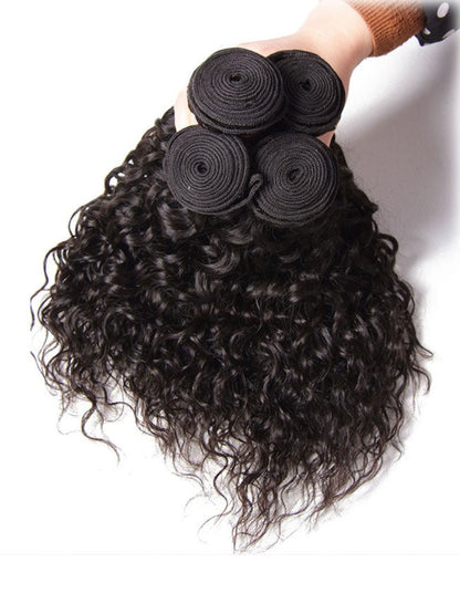 Sunber Hair Brazilian Water Wave Hair 4 Bundles, 100% Virgin Human Hair Weave