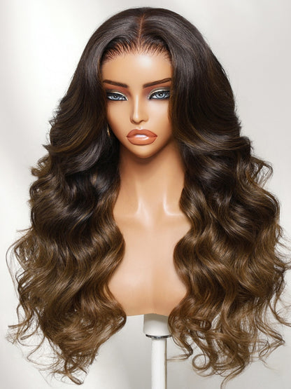 Sunber Ombre Caramel Brown Balayage 13x4 Pre Everything Body Wave With Invisi Drawstring