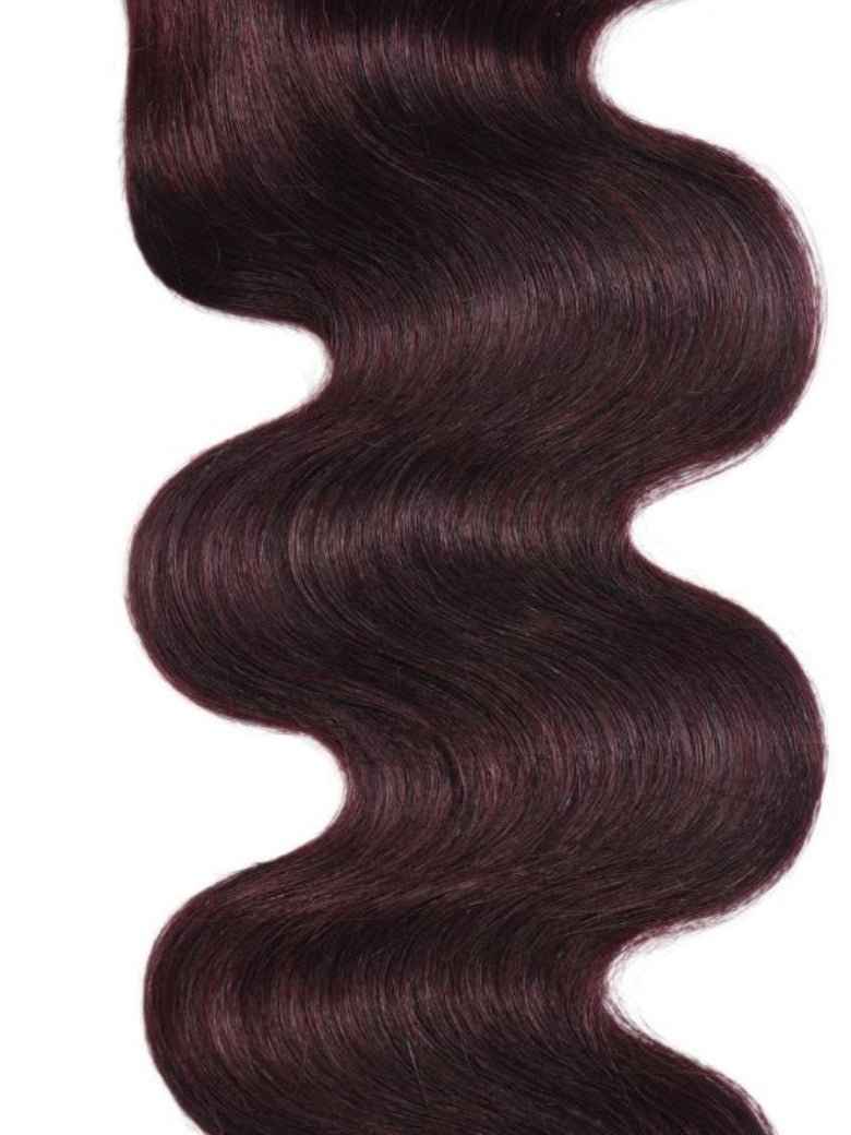Flash Sale Sunber Body Wave Black Cherry Burgundy 3 Bundles With 4x4 Swiss Lace Closure