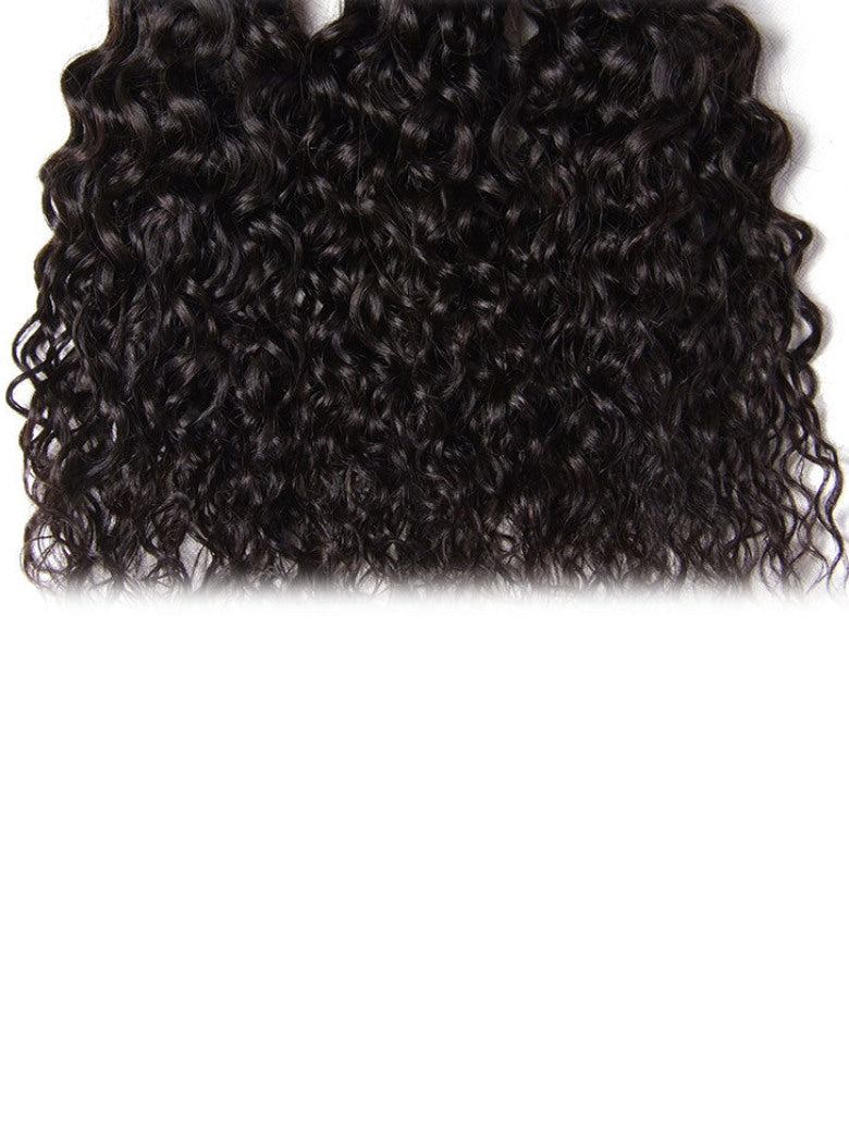 Sunber Hair Brazilian Water Wave Hair 4 Bundles, 100% Virgin Human Hair Weave