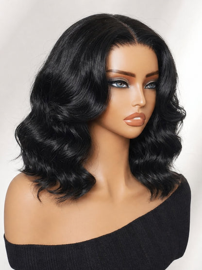 Sunber 13x4 Pre Everything Body Wave Shoulder Length Wavy Bob Wig With Face-Framing Layers Flash Sale