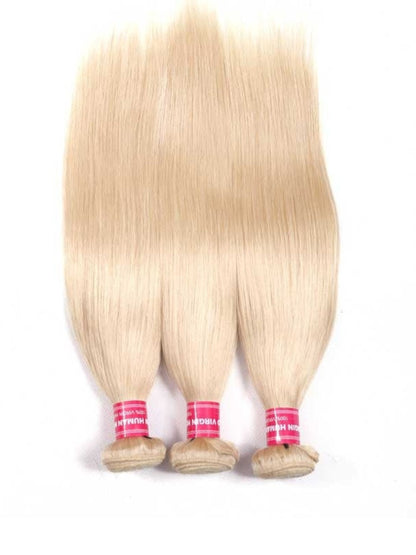 Sunber Hair Blonde 613 Hair Weave 3 Bundles Straight Hair Virgin Human Hair Weft