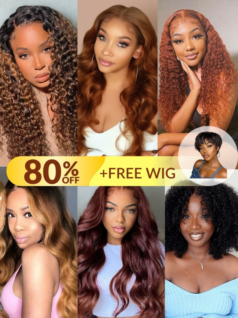 2Wigs=$79 | Sunber 7x5/13x4 Lace Wig + Short Bob Wig Flash Sale