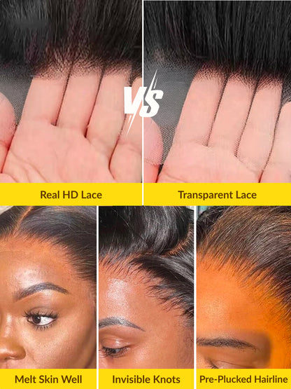 Sunber Affordable 5x5 HD Bye Bye Knots Body Wave Pre-cut Lace Wig With Invisi Drawstring Flash Sale