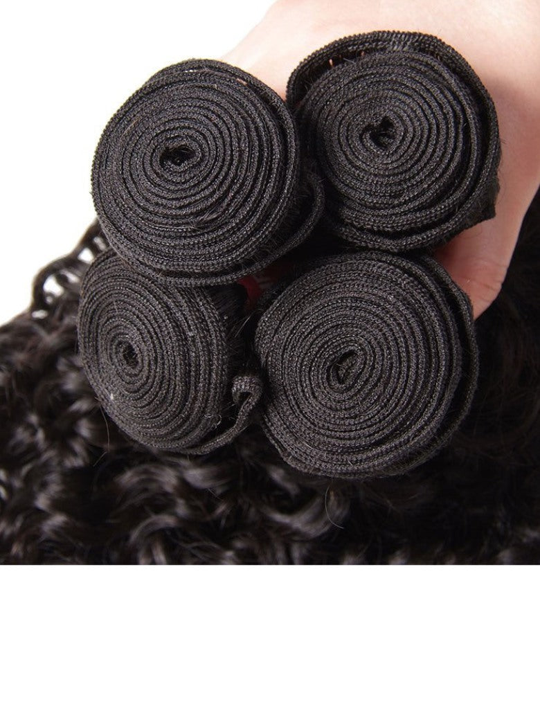 Sunber Hair Brazilian Water Wave Hair 4 Bundles, 100% Virgin Human Hair Weave