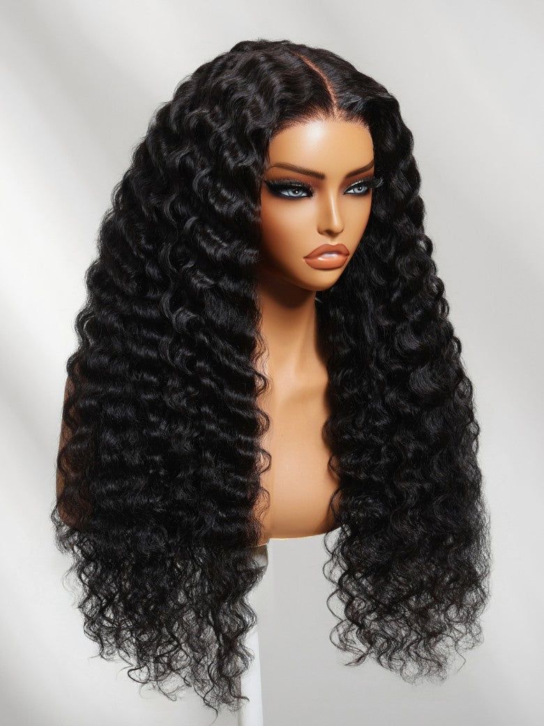 Sunber 13x4 Pre Everything Crimps Curl Crimped Texture Zig-Zag Waves High-volume Look Deep Wave Lace Frontal Wig