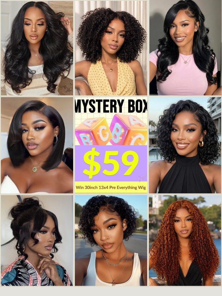 Sunber $59 Mystery Box Win 30inch Value $259 Loose Wave 13x4 Lace Frontal Wig Flash Sale