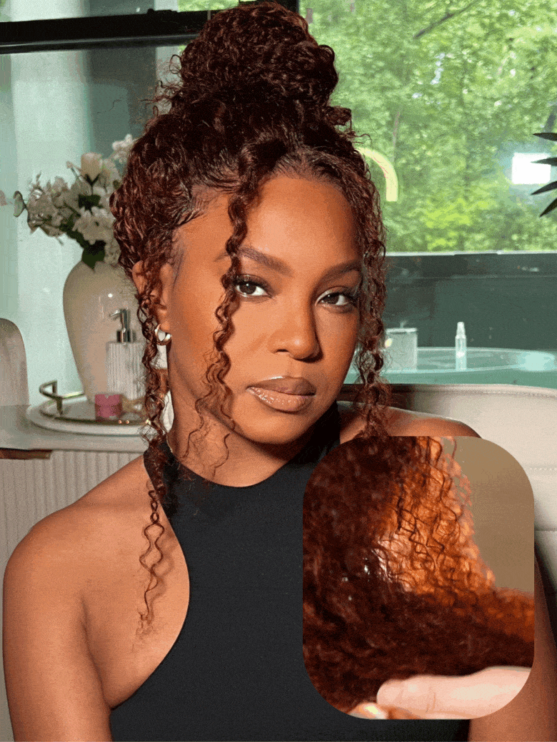 Sunber 7x5 Pre Cut Lace Reddish Brown Yaki Straight Bob/Jerry Curly Bye Bye Knots Gluelesss Invisible Knots Wig With Invisi Drawstring Flash Sale