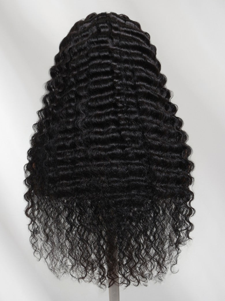 Sunber 13x4 Pre Everything Crimps Curl Crimped Texture Zig-Zag Waves High-volume Look Deep Wave Lace Frontal Wig