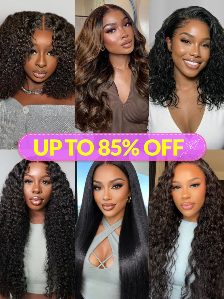 [Up To 85% OFF] Sunber 5*5 HD Lace/ 7*5 Bye-Bye Knots/ 13*4 Pre-Everything Wigs Limited Stocks Vip Member Flash Sale