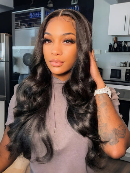 【24"=$99】] Sunber Body Wave Lace Part Glueless Human Hair Wig Flash Sale