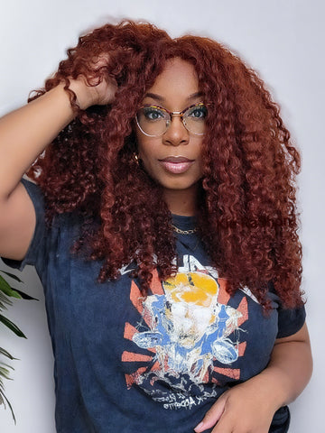 Extra 70% OFF | Sunber Reddish Brown Jerry Curly 7×5 Bye Bye Knots Lace Front Wig Real Human Hair