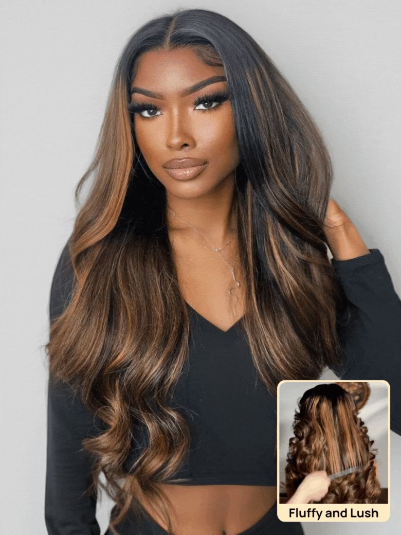 $100 OFF| Sunber Balayage Highlight 7x5 Pre Cut Lace Closure Wig Body Wave Wigs